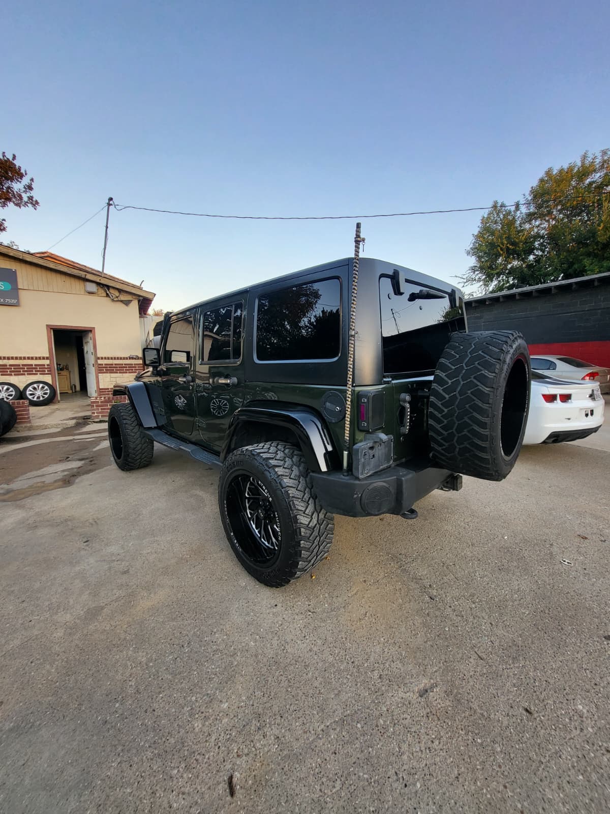 2009 Jeep Wrangler opposite rear three-quarter exterior view
