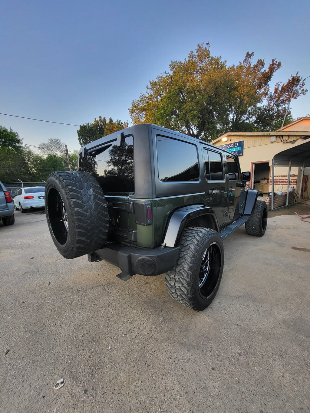 2009 Jeep Wrangler rear three-quarter exterior view