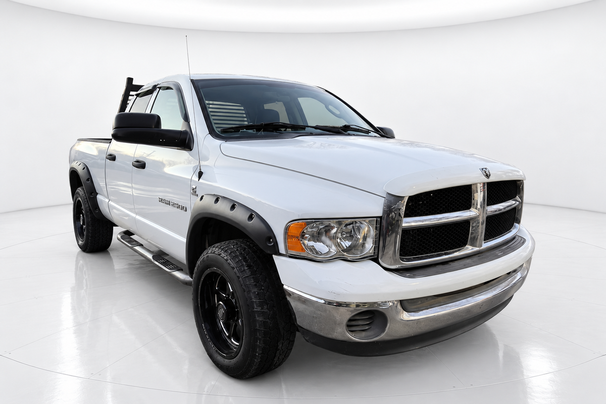 Dodge Ram 2500 with professionally edited white studio background