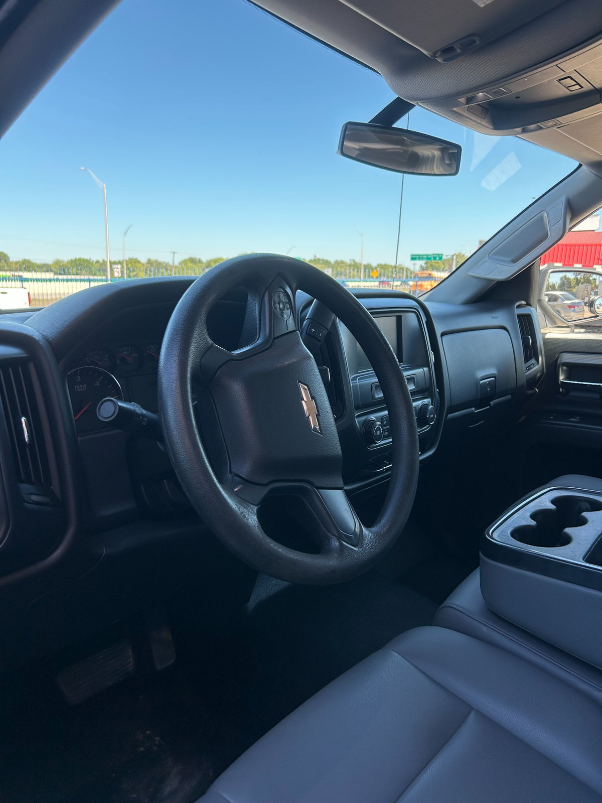 Chevrolet Silverado dashboard and steering wheel
